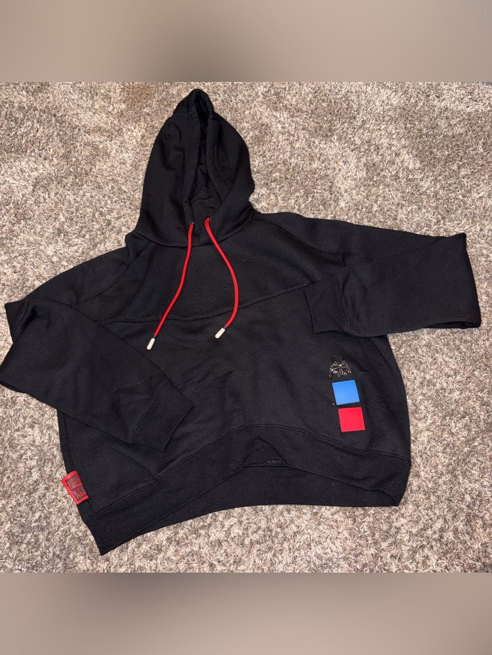 Star Wars darth Vader black cropped hoodie from Disneyland large